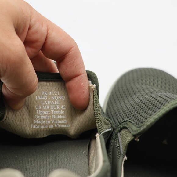 Olukai Lae'Ahi Mesh Green Textile Comfort Shoe Men's US Size 9 Casual Slip On - Picture 3 of 9